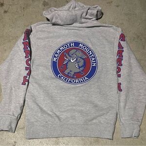 Mammoth Mountain California Hoodie Gray Ski Snowboard USA Small